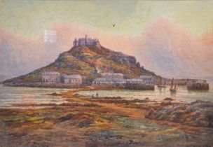 Douglas Pinder, St Michael's Mount and causeway, and a companion work