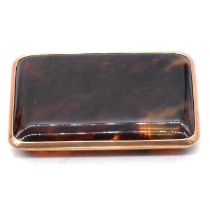 Asprey - a tortoiseshell and rose gold cigarette case.