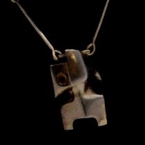 Bjorn Weckstrom for Lapponia - a futuristic silver pendant and chain named "Zombi".