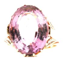 An amethyst dress ring.