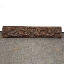Baroque style carved oak panel,