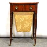 George III mahogany sewing table,