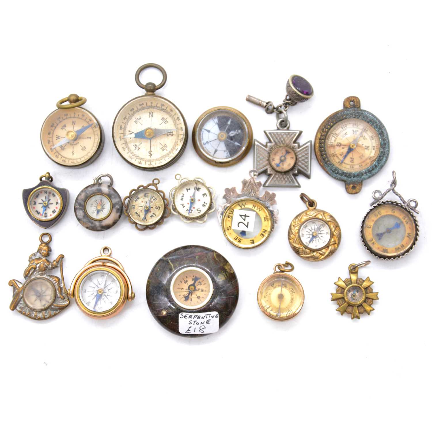 Collection of miniature compass',