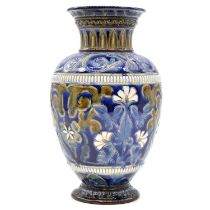 Edith Lupton for Doulton Lambeth, a stoneware vase, 1880