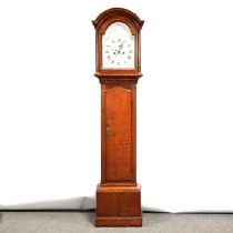 Georgian oak longcase 8-day clock, signed Francis Mee, Higham Ferers