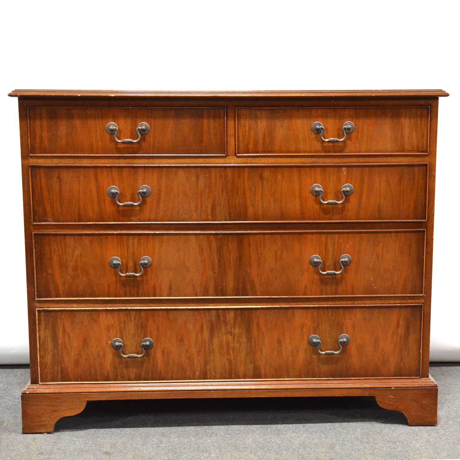 George III style mahogany chest of drawers.