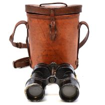 Pair of WWII Bino-Prism No 5 MkII binoculars, cased,