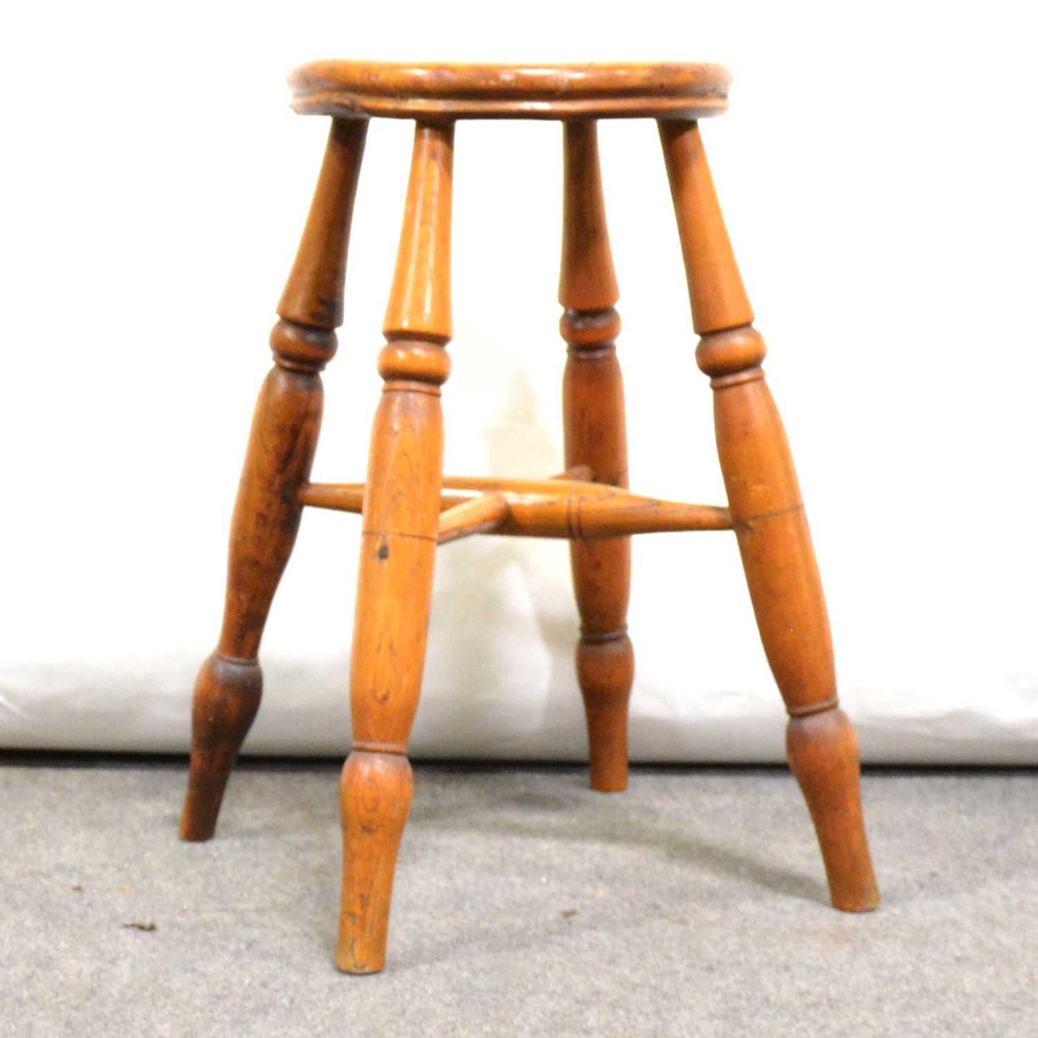 Elm and ash Windsor stool,