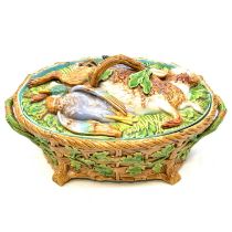 Minton Majolica Game tureen and cover