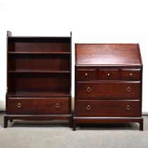 Stag Minstrel bureau and a small open bookcase,