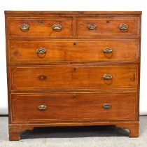 George III inlaid mahogany chest of drawers