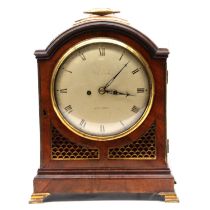 George III mahogany bracket clock,