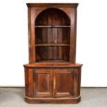 Georgian style barrel-back freestanding corner cupboard