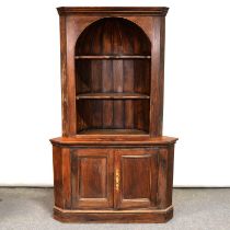 Georgian style barrel-back freestanding corner cupboard