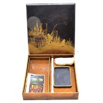 Japanese lacquered ink box,