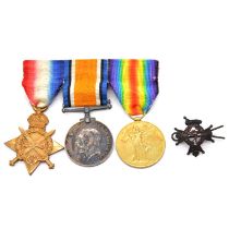 Capt. W J Allen, World War I medals, military pin.
