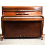 Amyl mahogany upright piano,