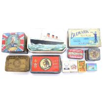 South Africa 1900 and Christmas 1914 tins and others,