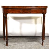 George IV inlaid mahogany tea table