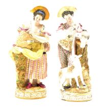 Pair of Meissen figurines, Shepherd and Shepherdess