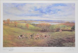 Joy Hawken, set of four hunting prints relating to the Pytchley Hunt
