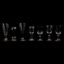 Eleven Georgian and 19th century drinking glasses