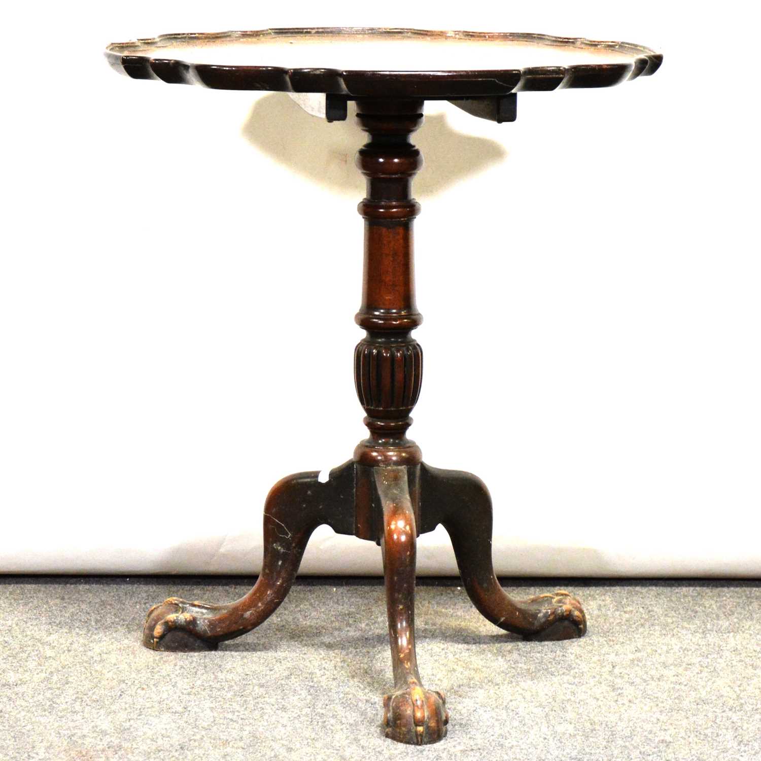 George III style mahogany tripod table,