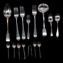 Silver cutlery,