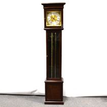 Modern mahogany longcase clock, Waterfield & Sons of Broughton.