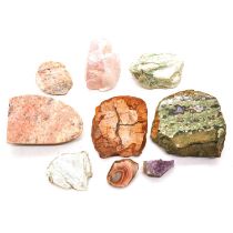 Small collection of crystals and rock samples