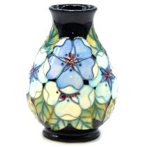 Sally Tuffin for Moorcroft, a vase in the Tudor Rose design.