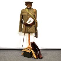 Royal Engineers field tunic, cap, boots, etc.,