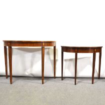 Three reproduction Georgian style side tables