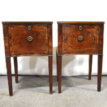 Pair of Victorian mahogany bedside cupboards