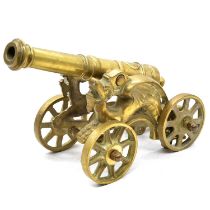 Large cast brass model of a cannon