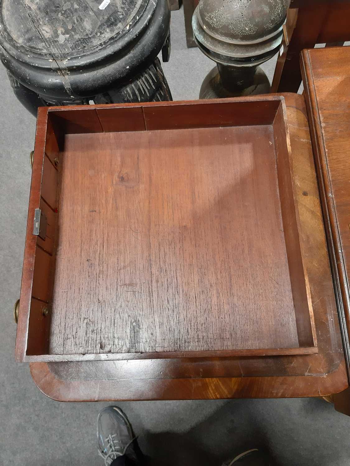 George III mahogany sewing table, - Image 6 of 9