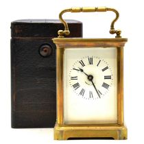 Brass carriage clock,