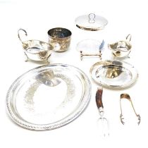 Small quantity of silver plated wares,