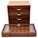 Two collectors cabinets,