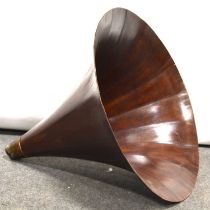 Vintage wooden radiogram horn