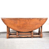 19th century oak Wake table