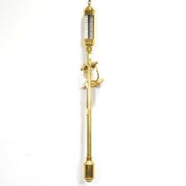 Brass cased marine type barometer,