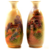 Two Royal Worcester vases, 2491,