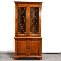 Haselbech Oak glazed bookcase