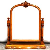 Victorian oak toilet mirror