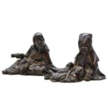 Two Chinese bronze figures,