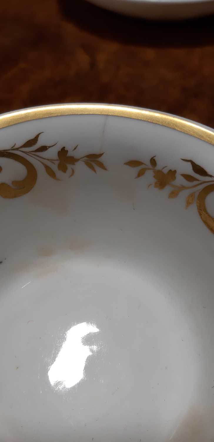 English bone china tea set, possibly Daniels, circa.1830, floral decoration, no.2/824. Condition - Image 7 of 15