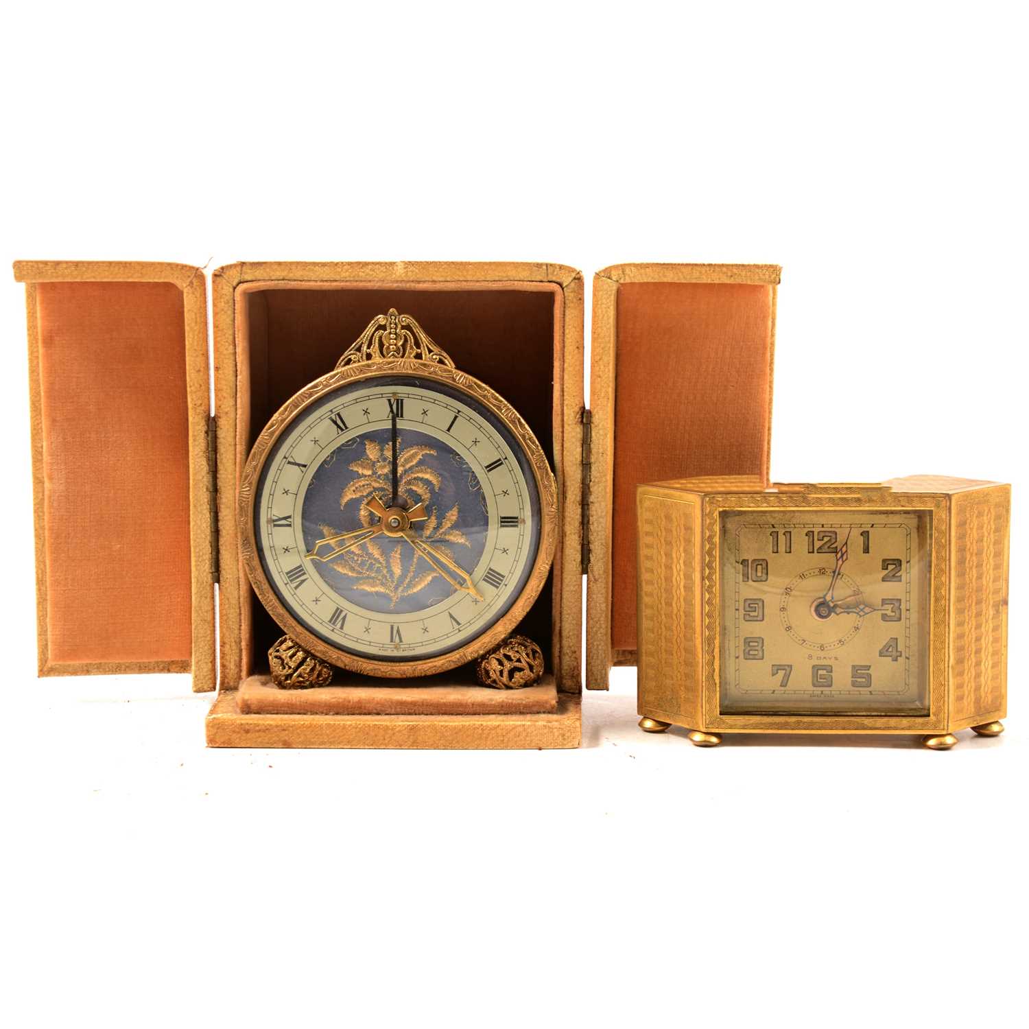 Two vintage alarm clocks,