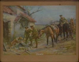 Richard Jack, Returning to the Front, and three other prints,