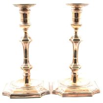 Pair of silver candlesticks,